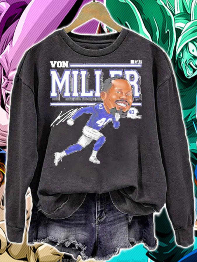Von Miller Buffalo Cartoon Football Signatures Shirt t-shirt sweatshirt