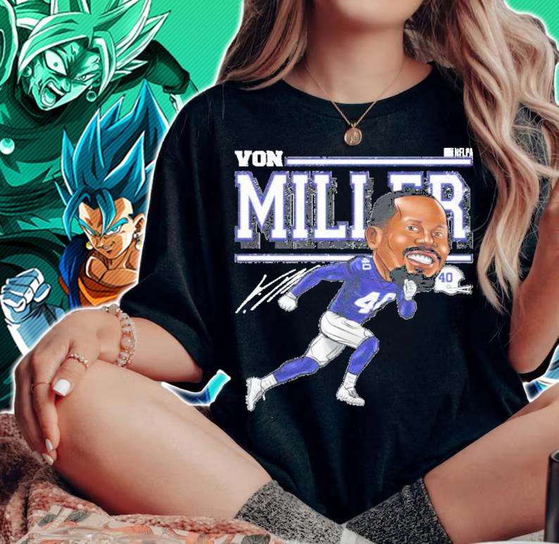 Von Miller Buffalo Cartoon Football Signatures Shirt t-shirt woman shirt