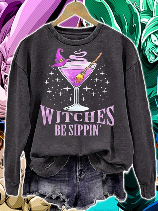 Witches Be Sippin Halloween Drinking Shirt t-shirt sweatshirt