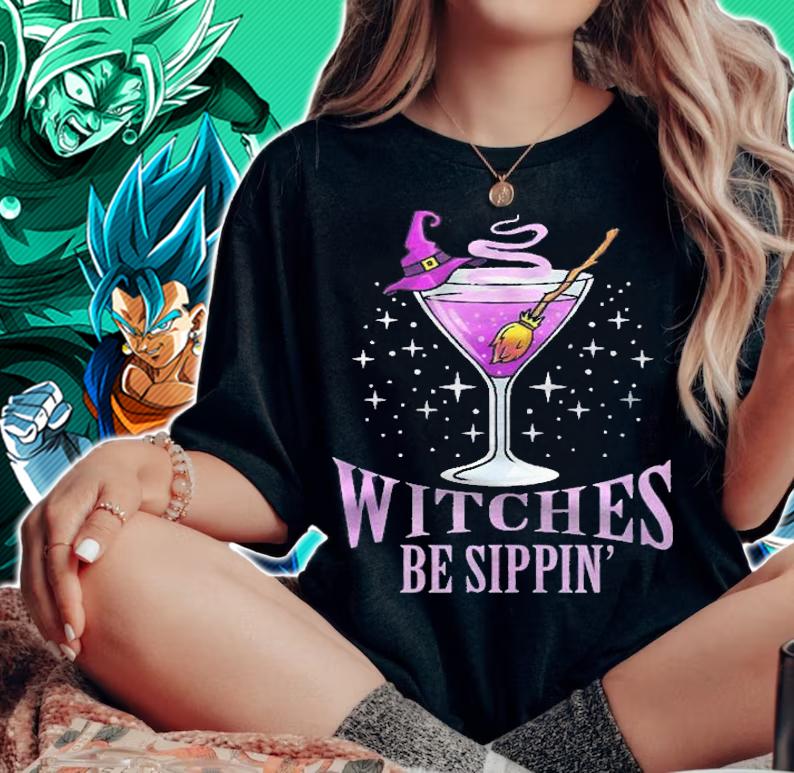 Witches Be Sippin Halloween Drinking Shirt t-shirt woman shirt