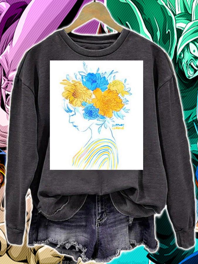 Women With Flower Support Ukraine T-Shirt t-shirt sweatshirt
