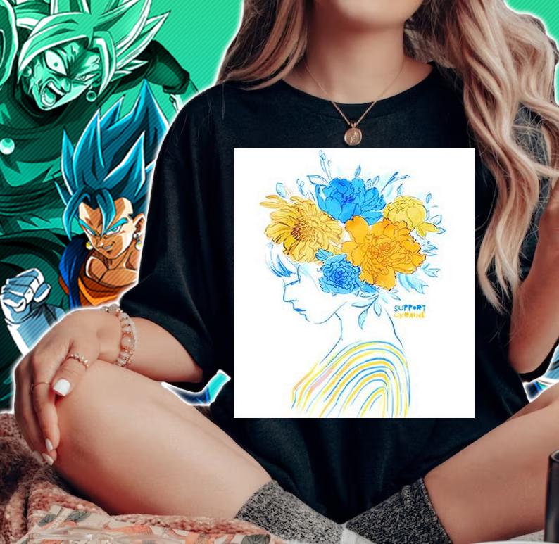 Women With Flower Support Ukraine T-Shirt t-shirt woman shirt