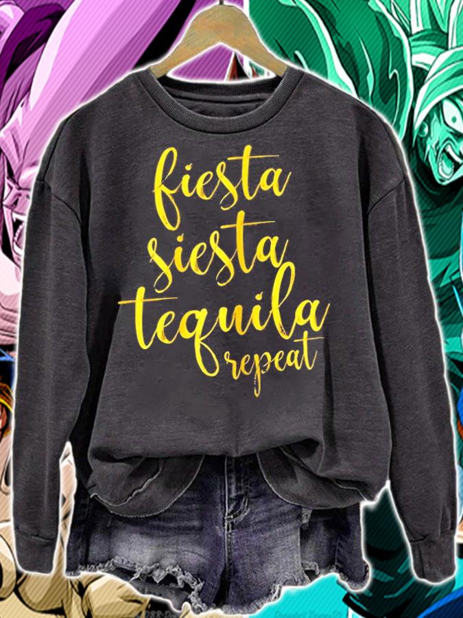 Womens Fiesta Siesta Tequila Repeat T-Shirt t-shirt sweatshirt