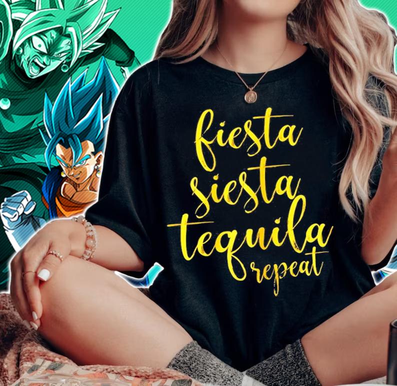 Womens Fiesta Siesta Tequila Repeat T-Shirt t-shirt woman shirt