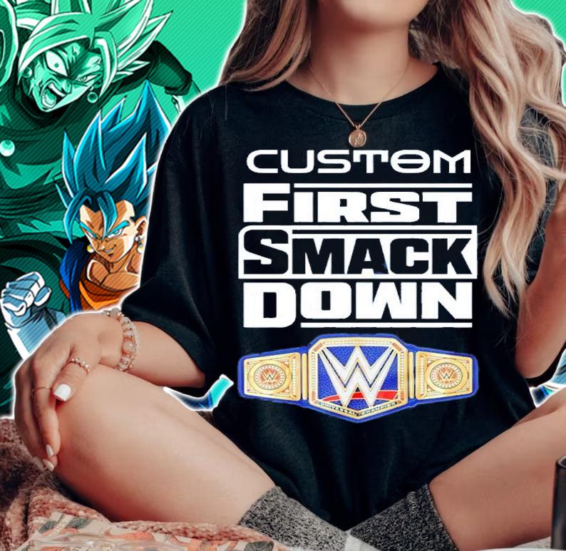 WWE Custom First SmackDown Shirt t-shirt woman shirt