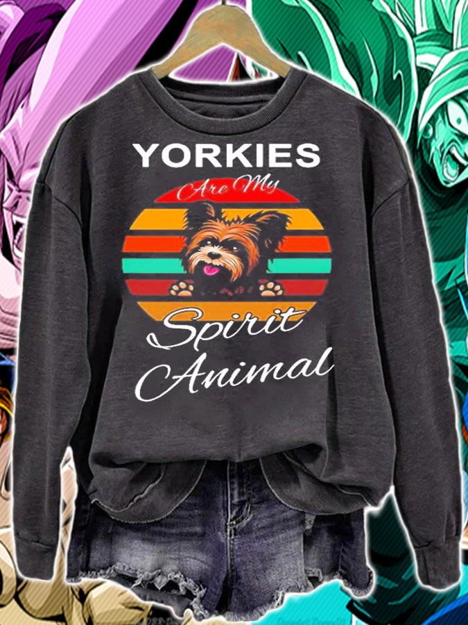 Yorkies Dog Breed Yorkies Are My Spirit Animal T-Shirt t-shirt sweatshirt