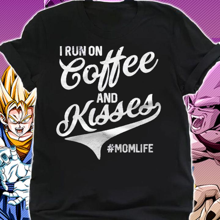 Funny Mom Life I Run On Coffee And Kisses Mothers Day Gifts Shirt t-shirt shirt
