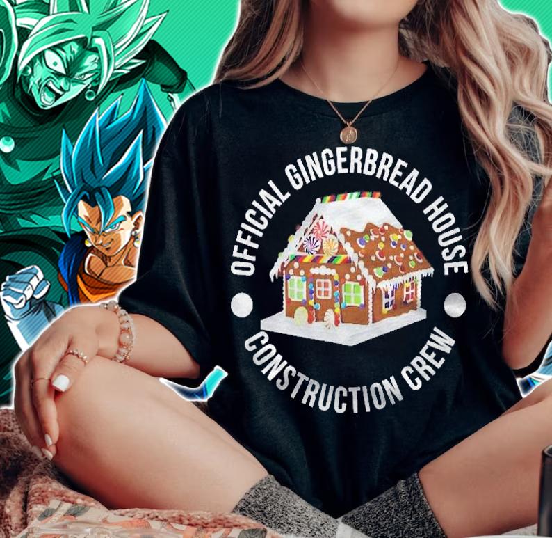Funny Official Gingerbread House Construction Crew Christmas Shirt t-shirt woman shirt