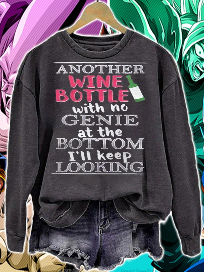Funny Wine Lover Gift Another Wine Bottle With No Genie Shirt t-shirt sweatshirt