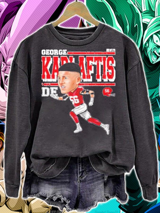 George Karlaftis Kansas City Cartoon Football Shirt t-shirt sweatshirt