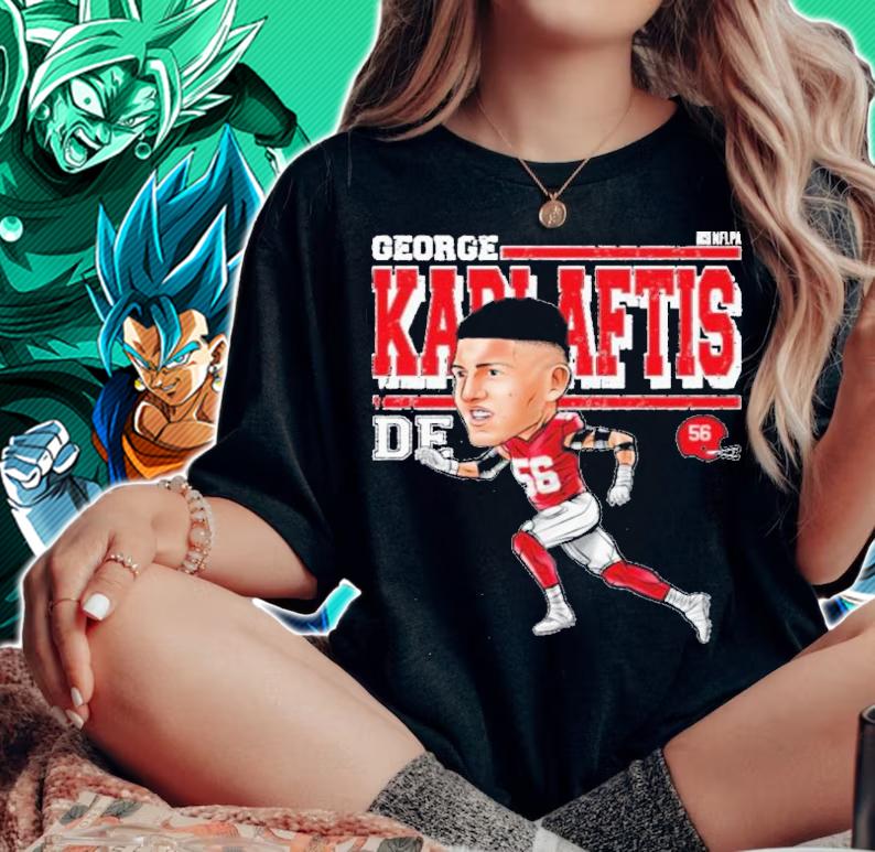George Karlaftis Kansas City Cartoon Football Shirt t-shirt woman shirt