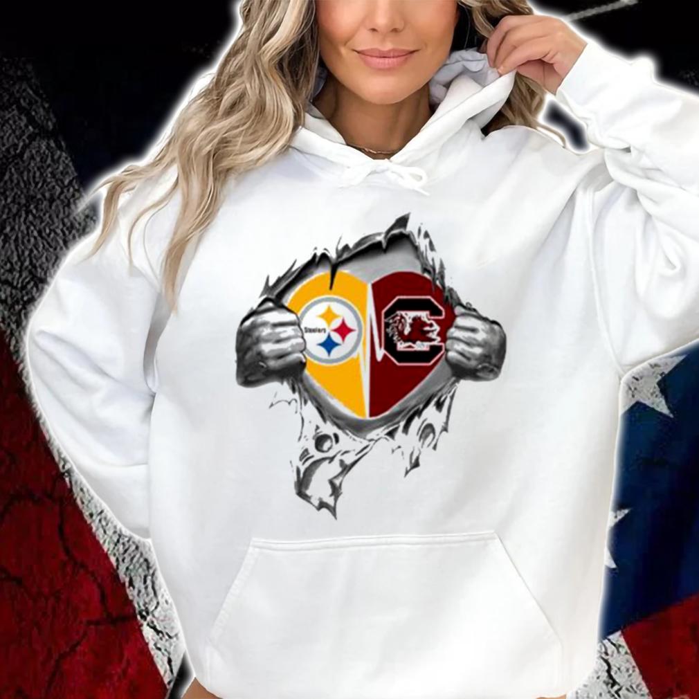 Blood Inside Me Pittsburgh Steelers And South Carolina Gamecocks t-shirt hoodie