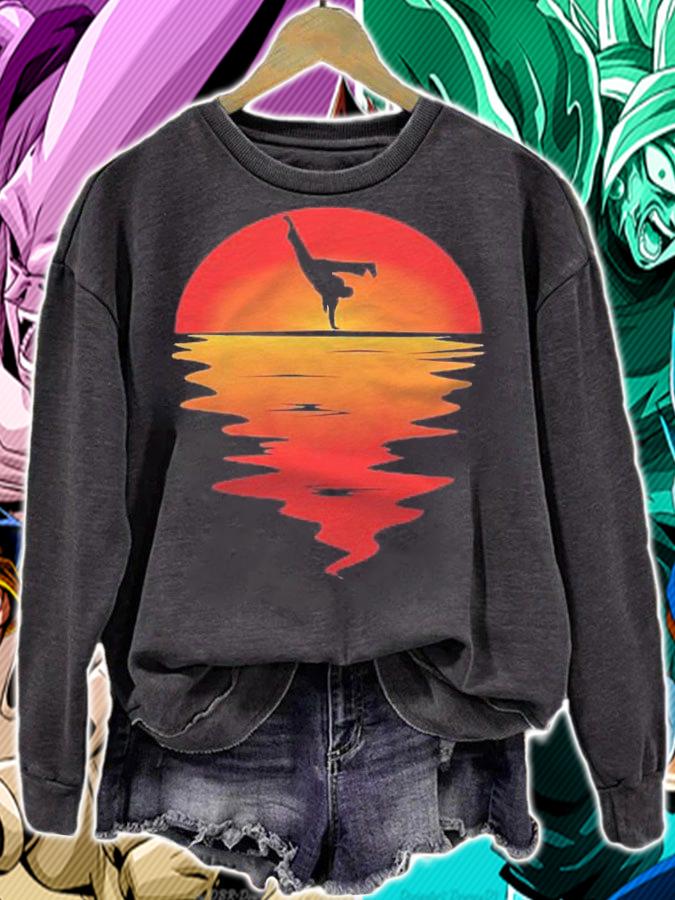 Capoeira Vaporwave Sunset Martial Arts Synthwave Shirt t-shirt sweatshirt