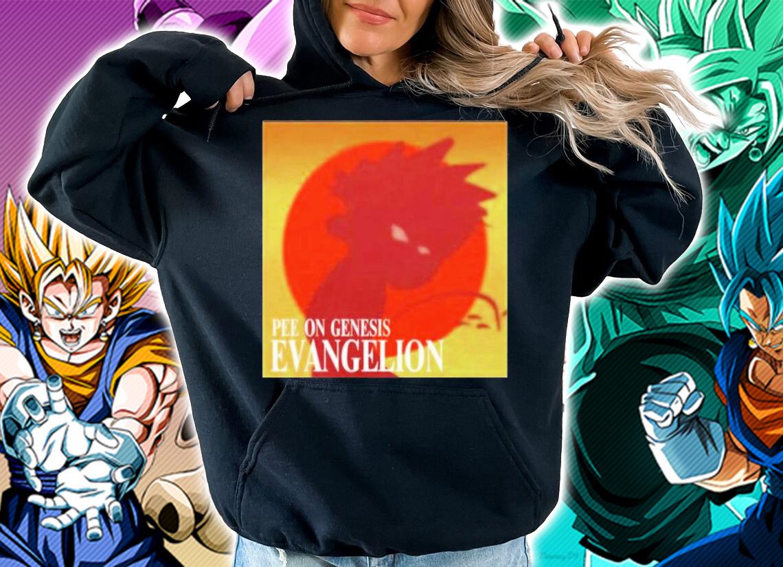 Hard Drive Pissing Calvin Pee On Genesis Evangelion Shirt t-shirt hoodie