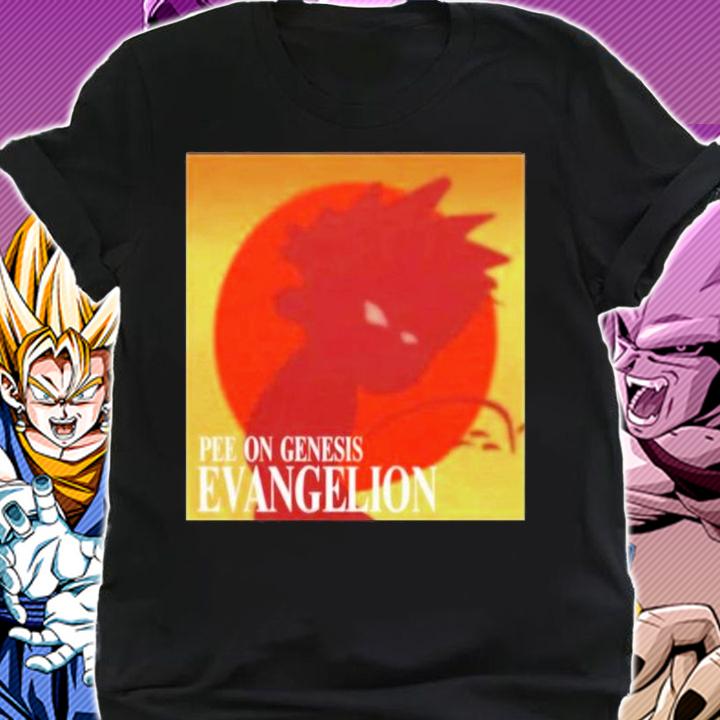 Hard Drive Pissing Calvin Pee On Genesis Evangelion Shirt t-shirt shirt