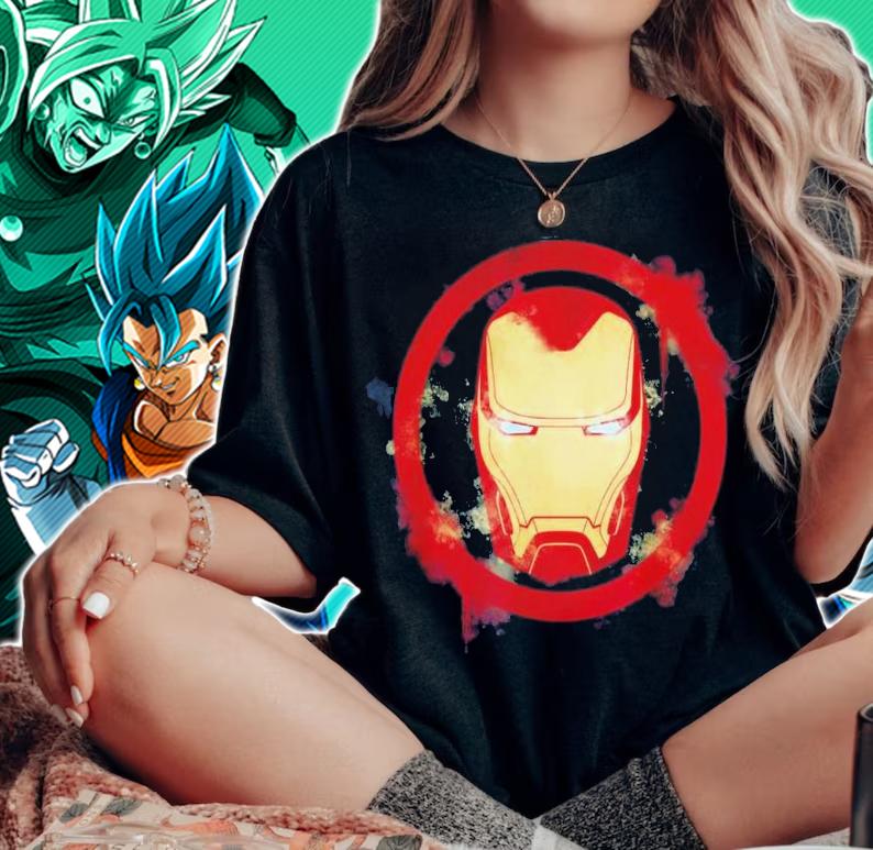Marvel Avengers Endgame Iron Man Spray Paint Logo Shirt t-shirt woman shirt