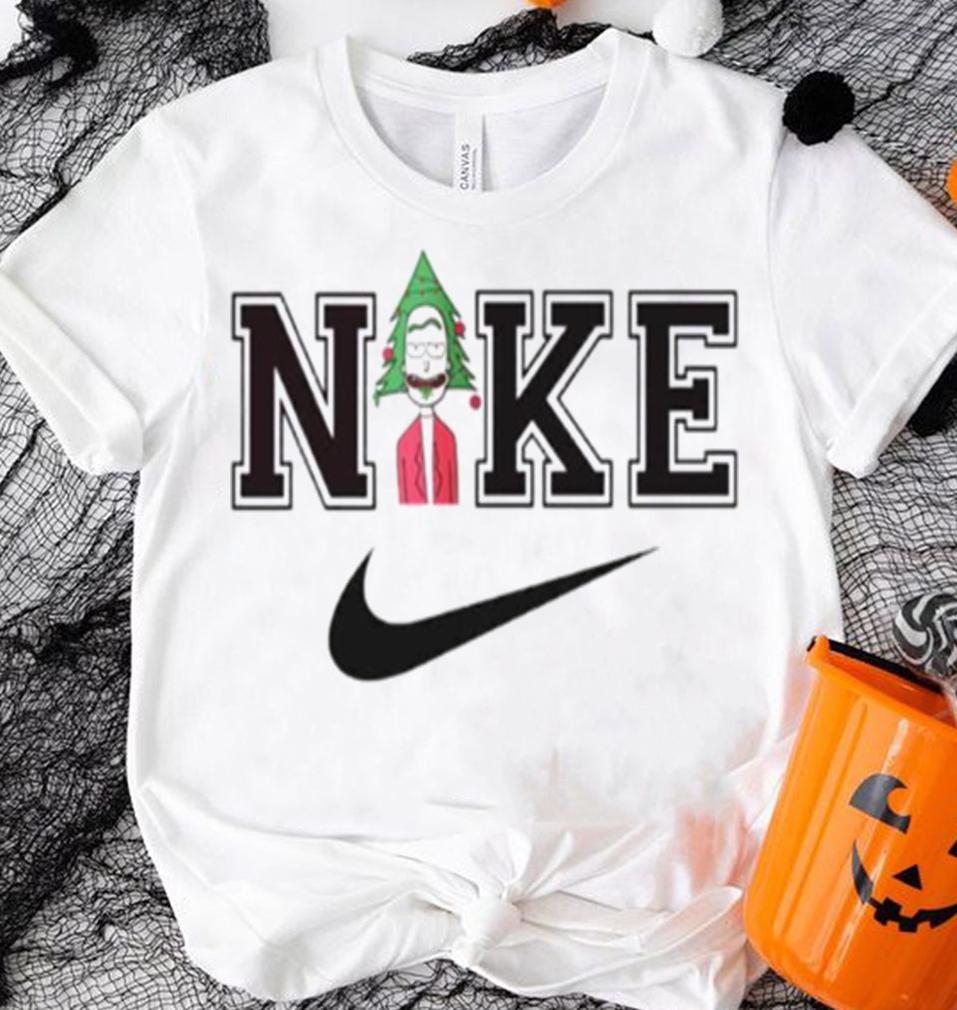 Nike Logo Rick Sanchez Christmas t-shirt shirt