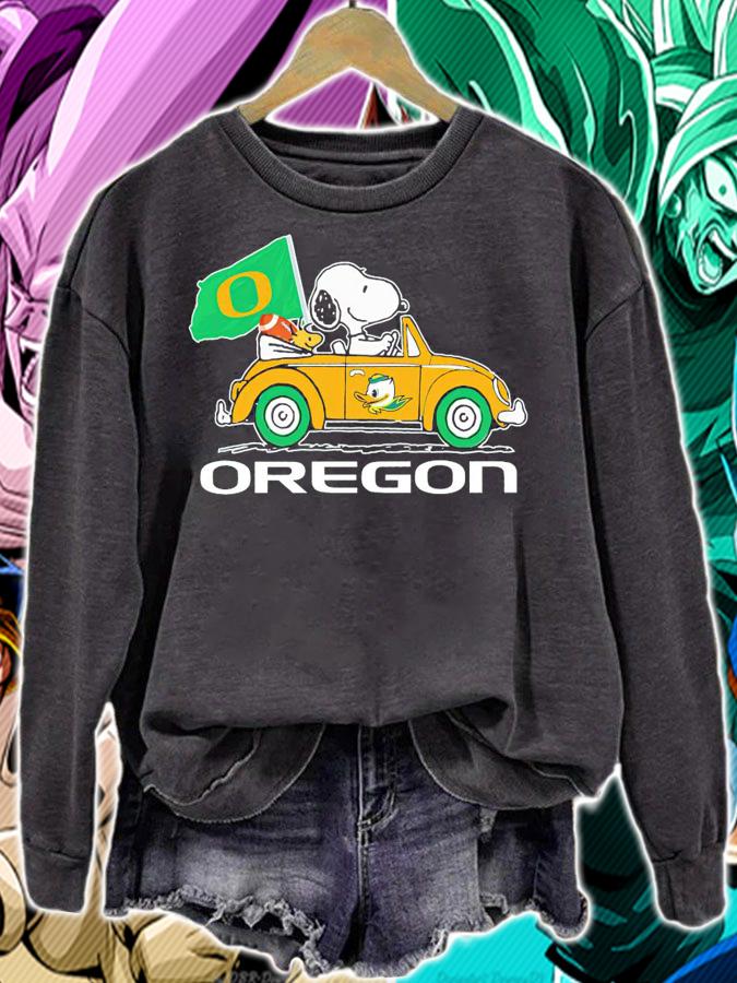 Oregon Ducks Snoopy And Woodstock t-shirt sweatshirt