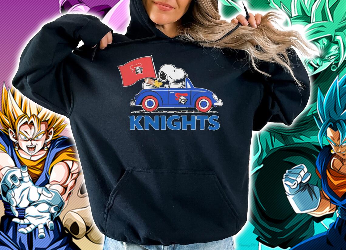 Snoopy And Woodstock Driving Car Newcastle Knights Flag t-shirt hoodie