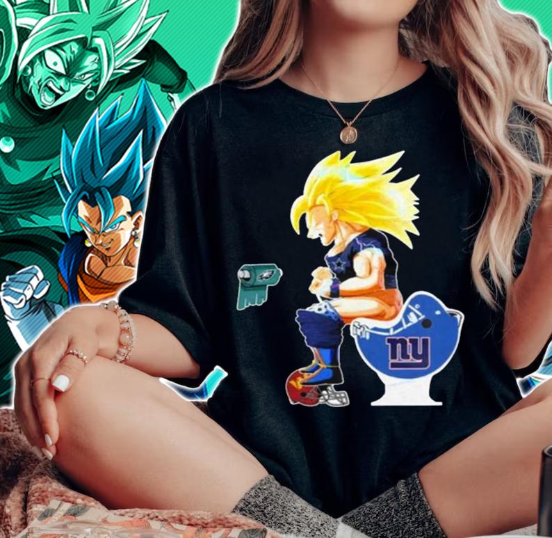 Son Goku Dallas Cowboys Toilet New York Giants Philadelphia Eagles t-shirt woman shirt