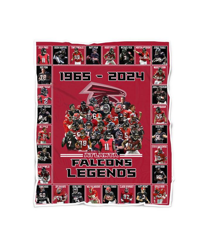 Atlanta Falcons 1965 2024 Legends Signature Quilt blanket shirt