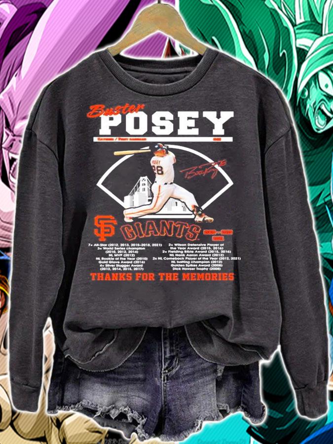 Buster Posey San Francisco Giants Signature Thanks For The Memories t-shirt sweatshirt
