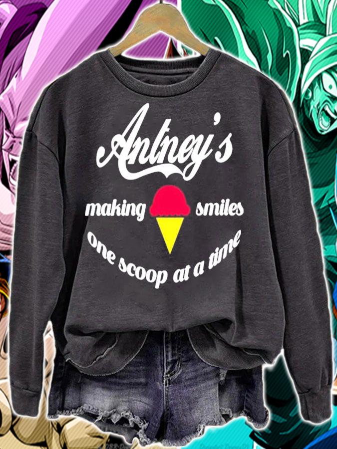Cameron Johnson Wearing Antney's Making Smiles One Scoop At A Time Shirt sweatshirt