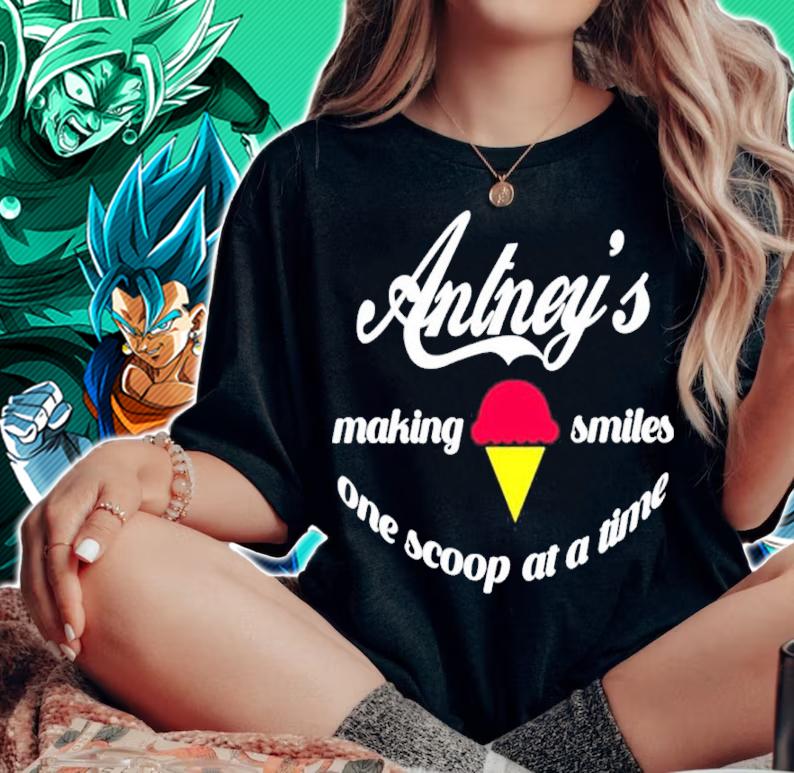 Cameron Johnson Wearing Antney's Making Smiles One Scoop At A Time Shirt woman shirt