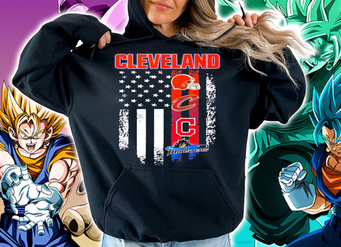 Cleveland Browns Cavaliers Indians Monsters American flag t-shirt hoodie