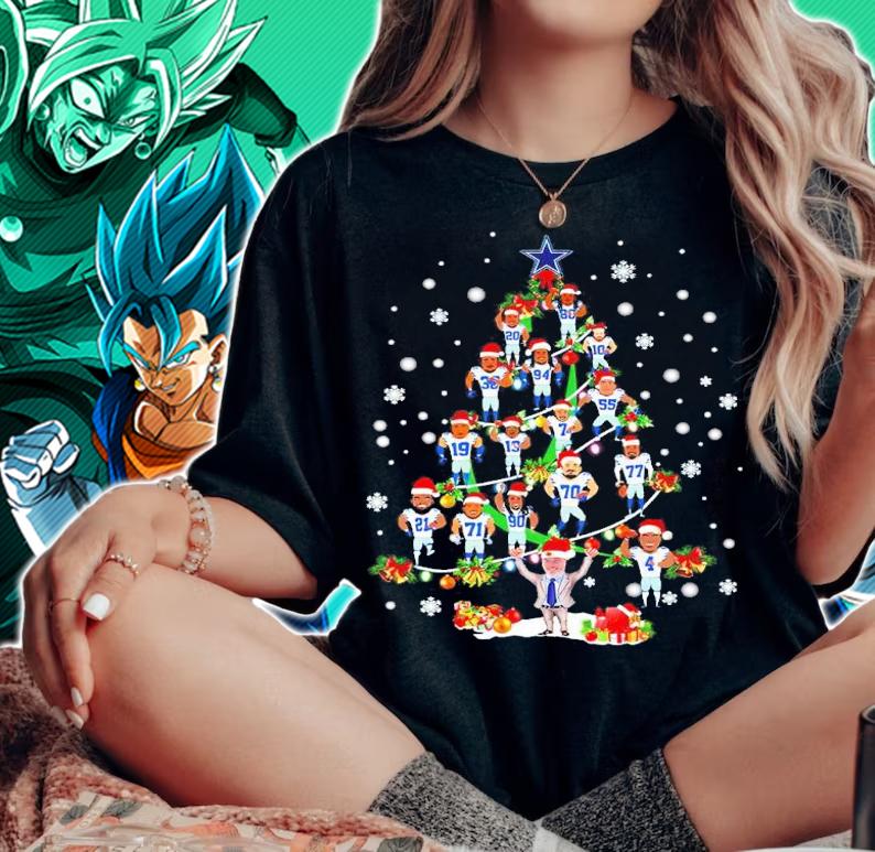 Dallas Cowboys Football Team Cute Christmas Tree t-shirt woman shirt