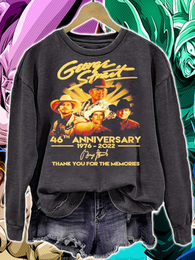 George Strait 46th Anniversary 1976 2022 Signature Thank You For The Memories t-shirt sweatshirt