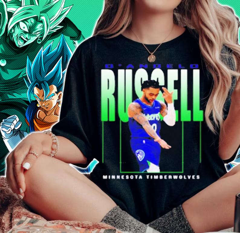D'Angelo Russell Minnesota Timberwolves Basketball Shirt woman shirt