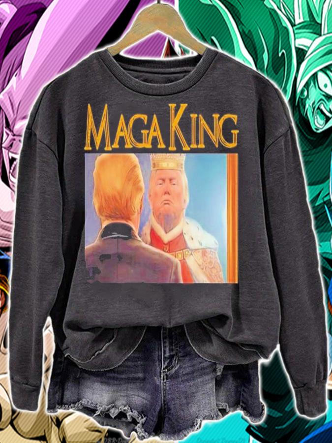 Her Smiles King Donald Trump Maga King Shirt sweatshirt