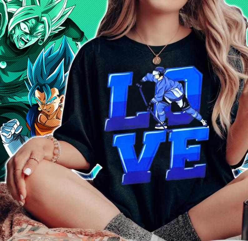 Love Ice Hockey Player Skates Ice Rink Winter Sport T-Shirt woman shirt