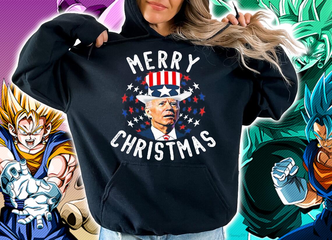 Anti Biden Merry Christmas Confused 4th Of July American Flag t-shirt hoodie