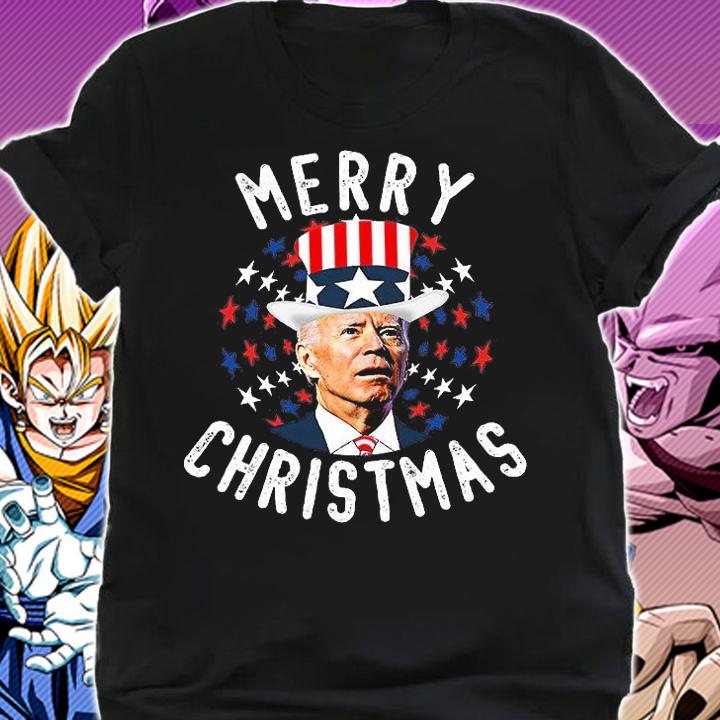 Anti Biden Merry Christmas Confused 4th Of July American Flag t-shirt shirt