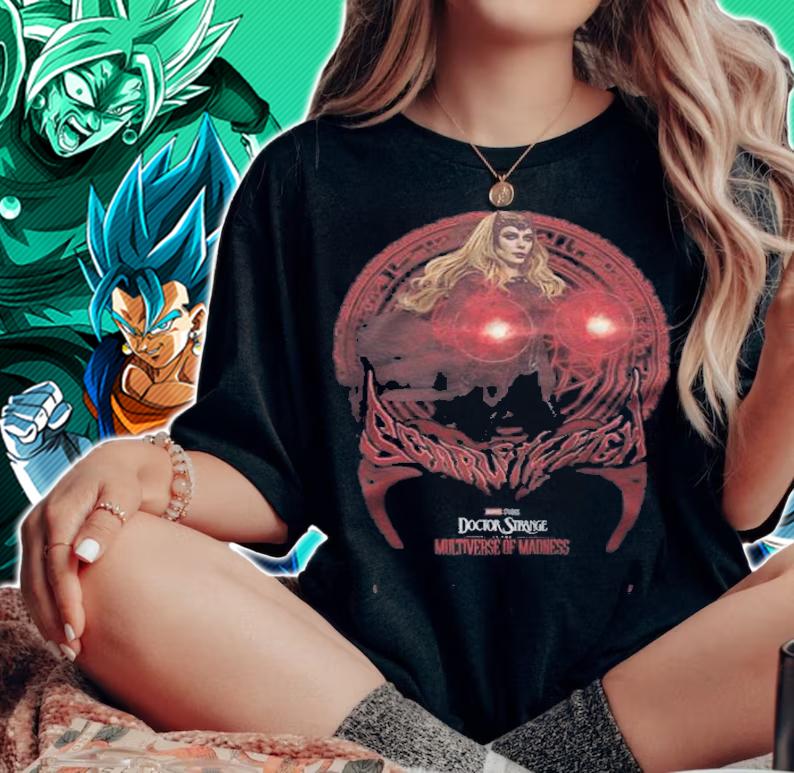 Marvel Doctor Strange 2 Scarlet Witch geometric poster T-shirt woman shirt