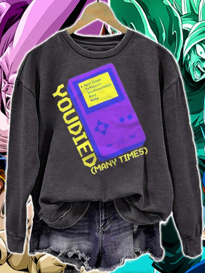 Seth Everman Gameboy you died many times T-shirt sweatshirt