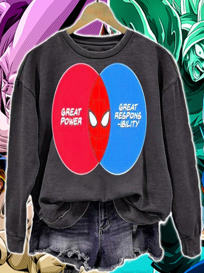 Spider-Man Great Power Great Responsibility Shirt sweatshirt