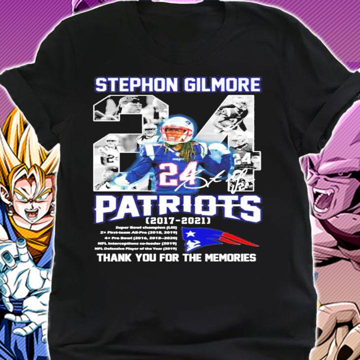 24 Stephon Gilmore Patriots Signature Thank You For The Memories t-shirt shirt