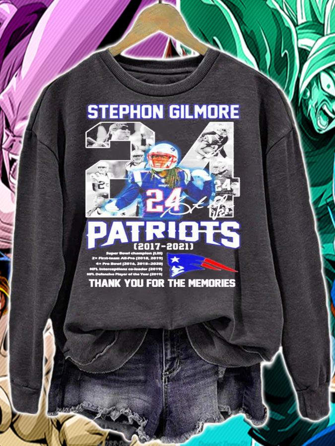 24 Stephon Gilmore Patriots Signature Thank You For The Memories t-shirt sweatshirt