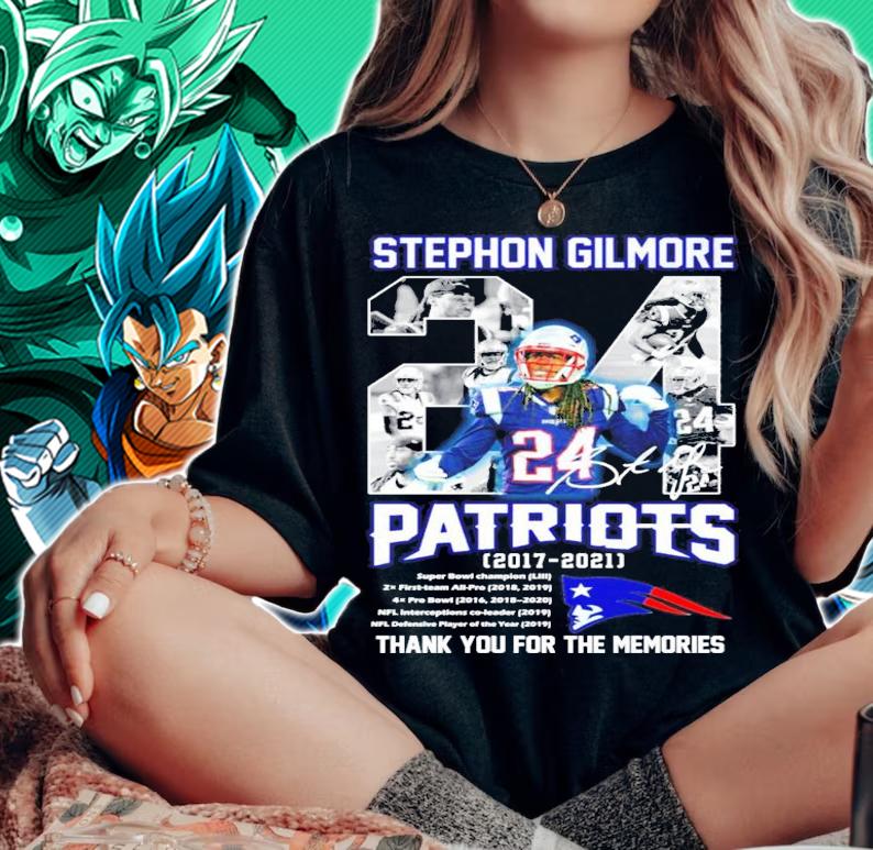 24 Stephon Gilmore Patriots Signature Thank You For The Memories t-shirt woman shirt