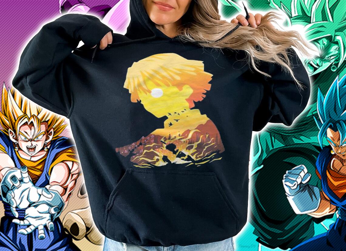 Demon Slayer Agatsuma Zenitsu Japanese style T-shirt hoodie