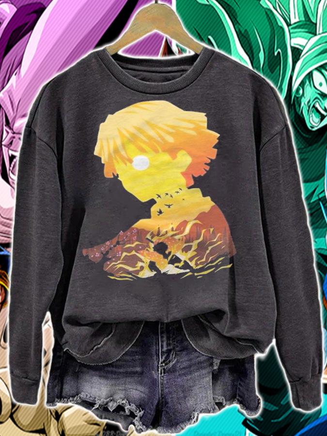 Demon Slayer Agatsuma Zenitsu Japanese style T-shirt sweatshirt