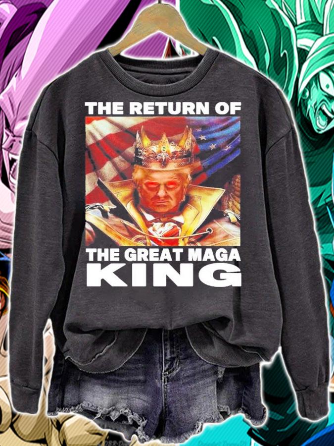 Donald Trump The Return Of The Great Maga King Maga King American Flag t-shirt sweatshirt