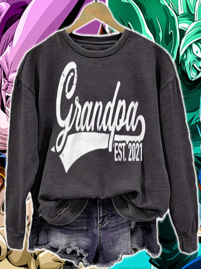 Grandpa Est. 2021 Be Grandfather Soon Shirt sweatshirt