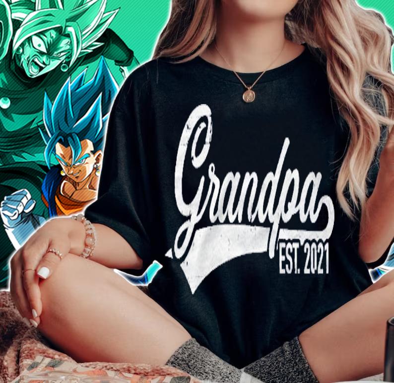 Grandpa Est. 2021 Be Grandfather Soon Shirt woman shirt