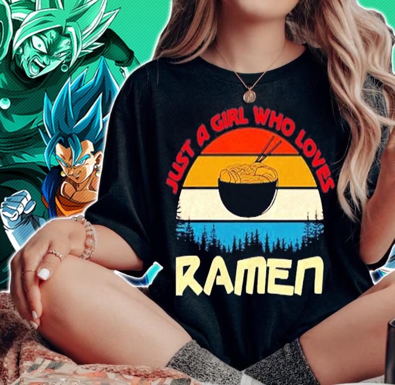 Just A Girl Who Loves Ramen For Japanese Noodle Soup Lovers T-Shirt woman shirt