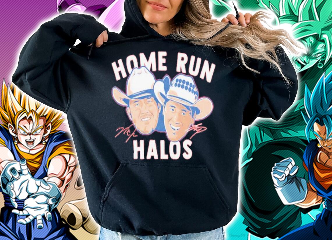 Mike Trout and Shohei Ohtani home run Halos signatures shirt hoodie