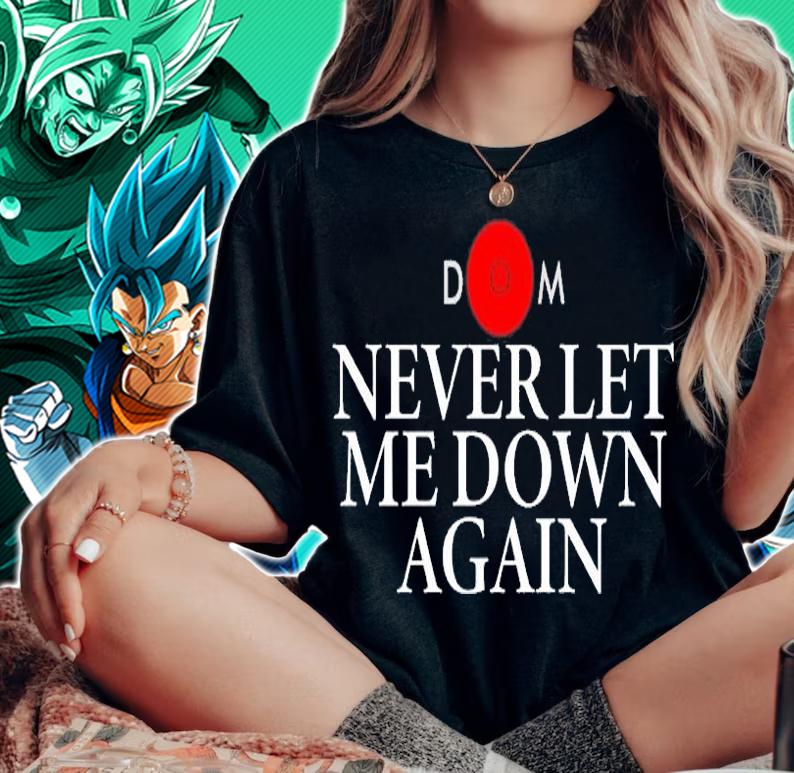 Never Let Me Down Again DM White Logo T-Shirt woman shirt